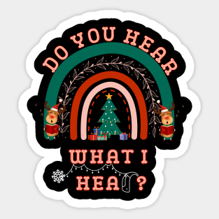 Do You Hear What I Hear | Cochlear Implant Christmas Sticker